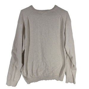 Vtg Crown & Ivy Mens Sweater XXL Beige Cashmere Cotton Preppy y2k Academia Cold